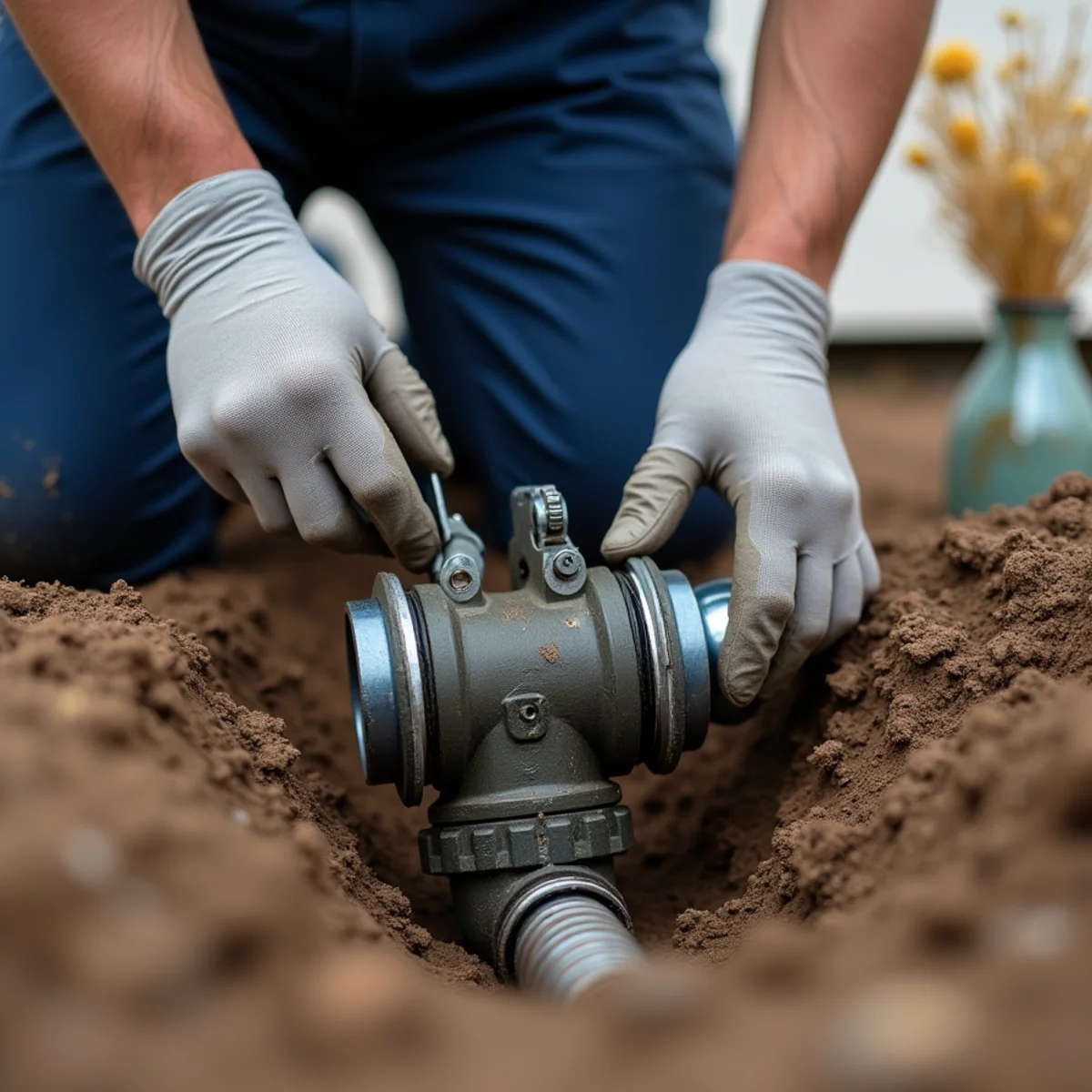Wedlisse Plumbers handling sewer line repair for a home in El Dorado Hills, CA