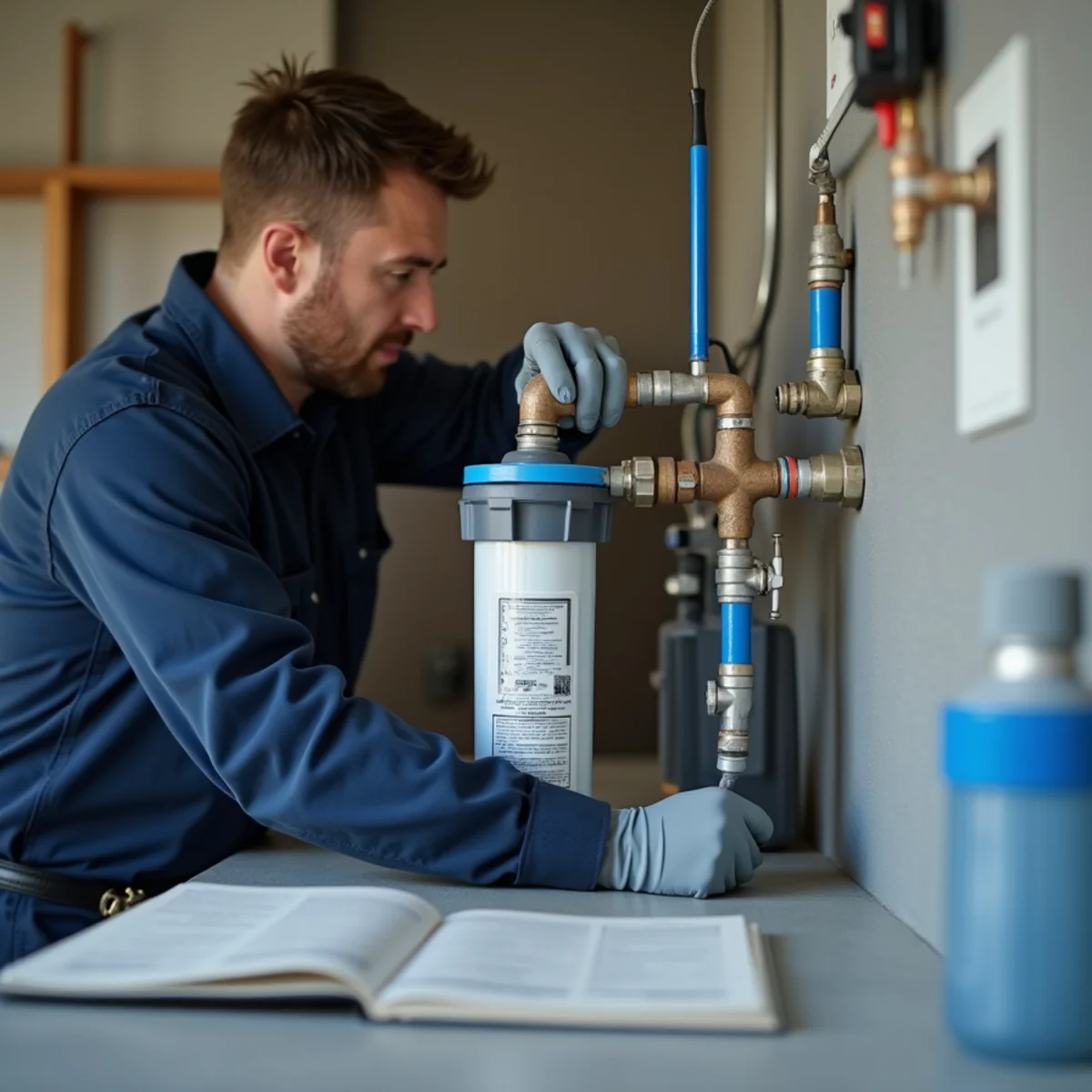 Under-sink reverse osmosis drinking water filter installed in an El Dorado Hills kitchen